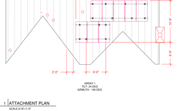 Racking & Mounting Plan engineering drawing from permit set